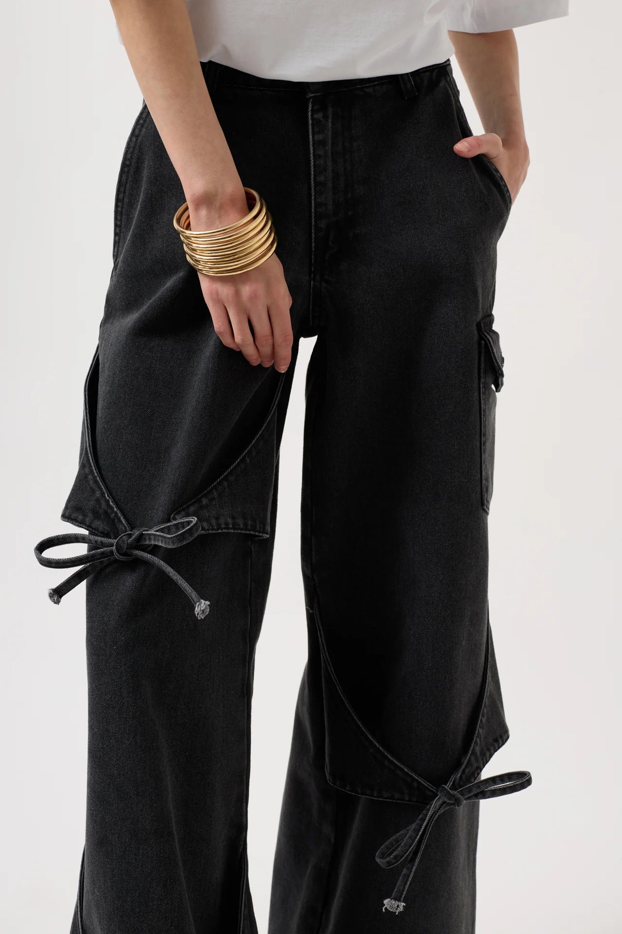 Wide Leg Black Jeans