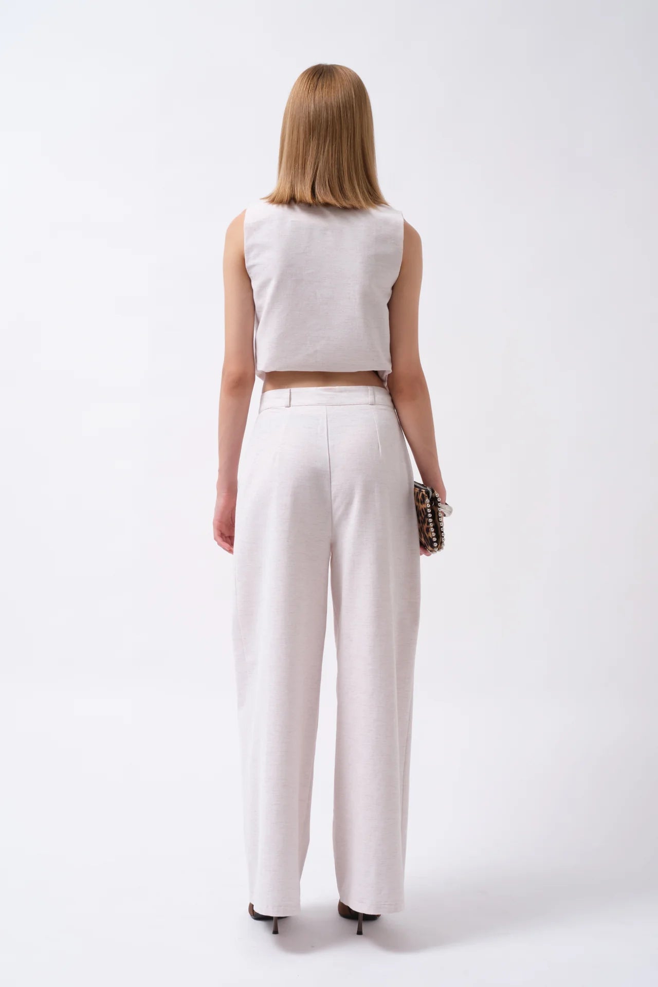 Double Pleated Palazzo Trousers