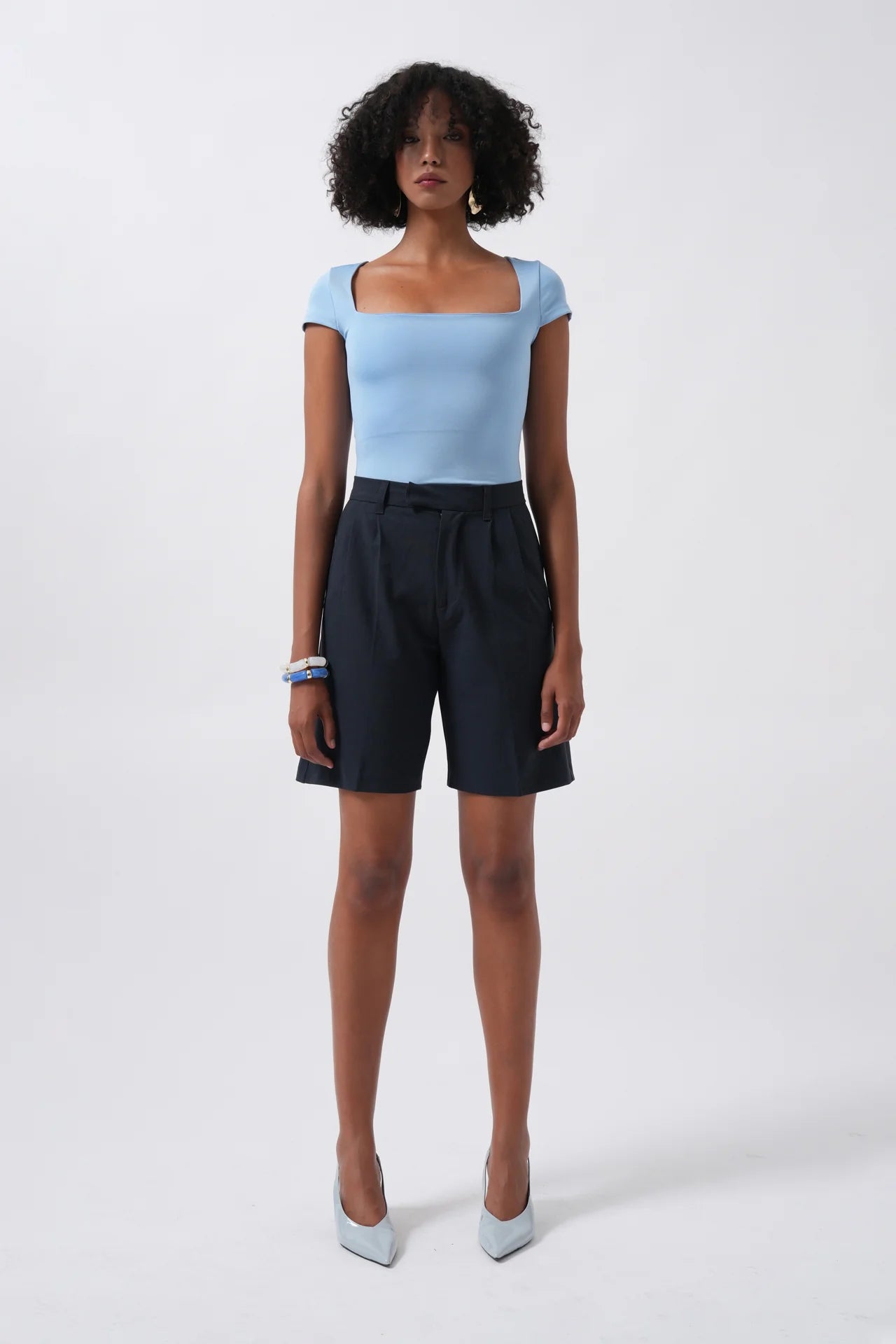 Window Detail Mini Decollete Blouse