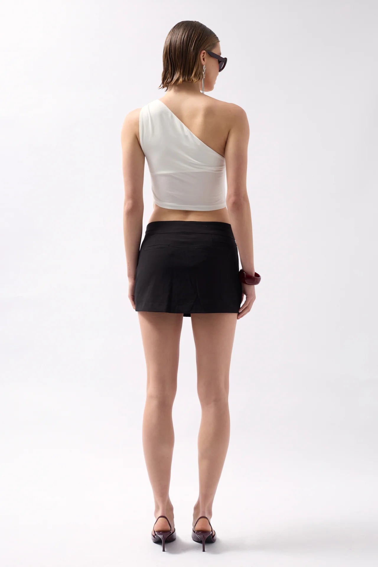 Asymmetric Detail One Shoulder Blouse