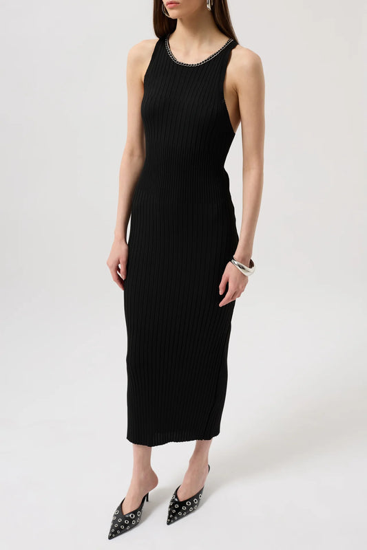 Halter Neck Chain Cross Strap Dress