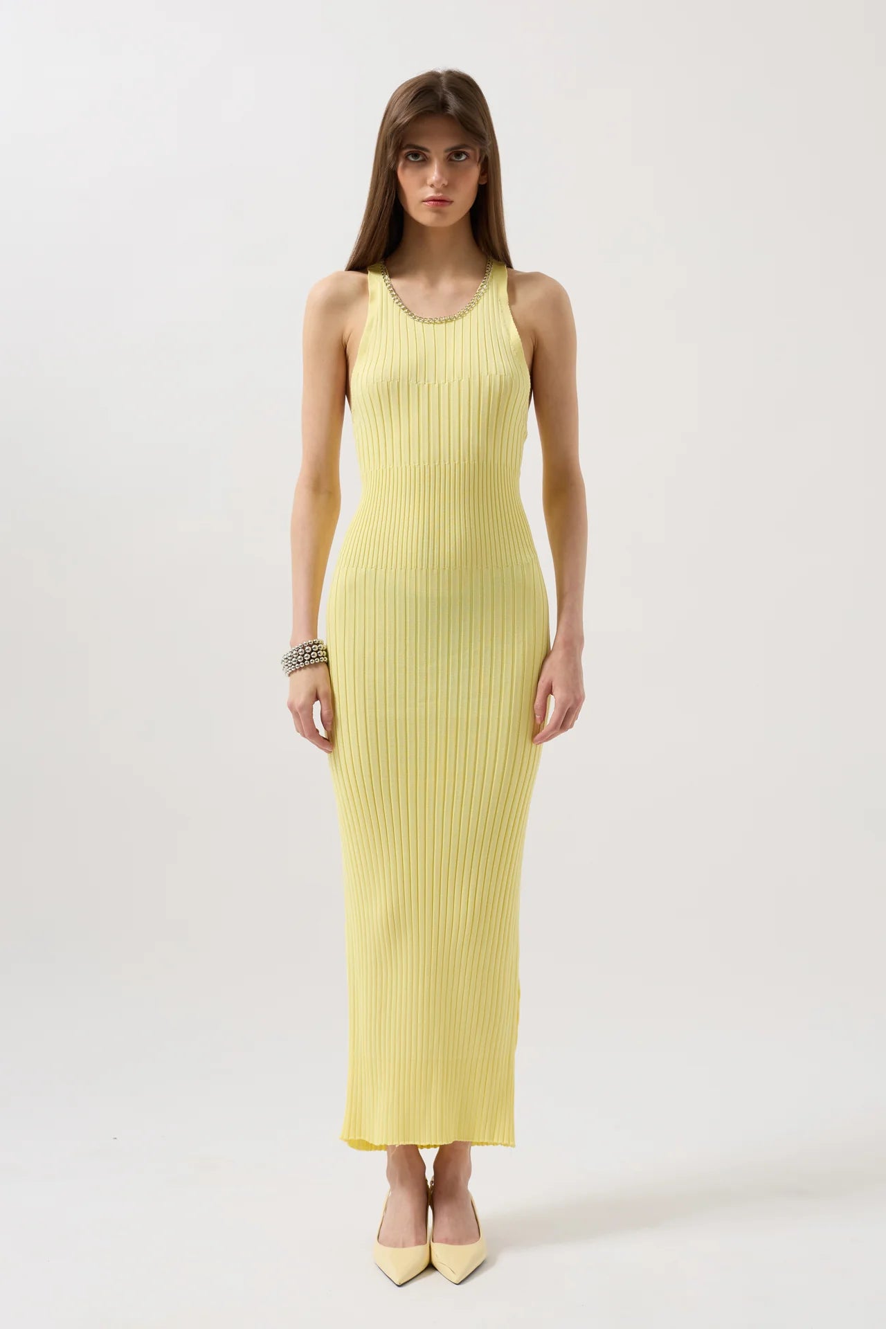 Halter Neck Chain Cross Strap Dress